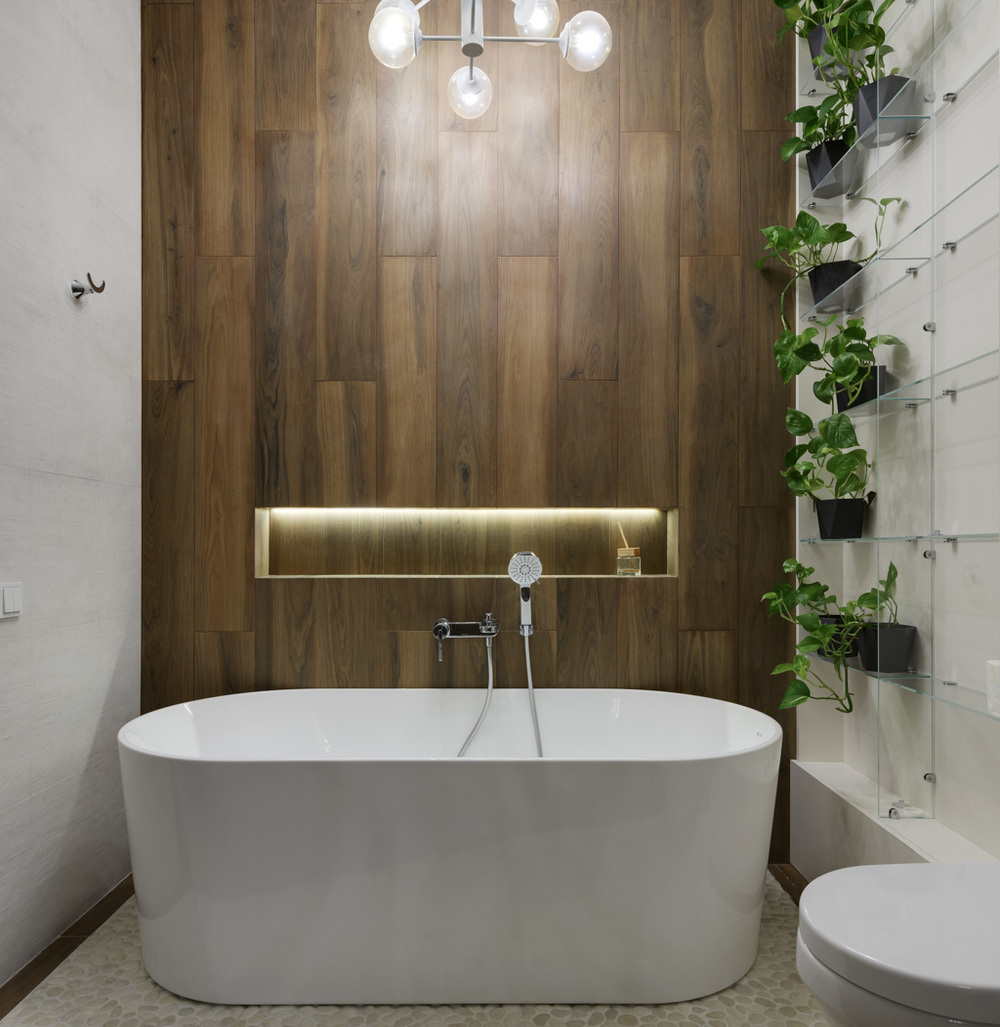 Стелаж-полиці з МДФ фарбованого і скла білого кольору - KOG group