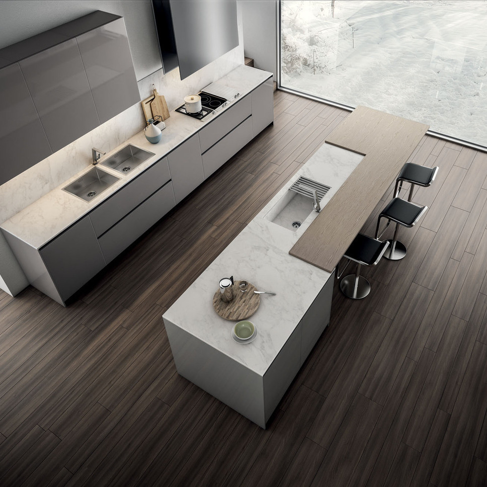 Біла кухня з "островом" - KOG group