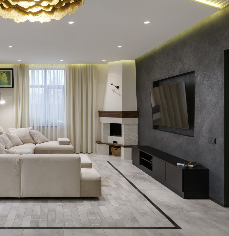 Тумба під ТВ з ЛДСП чорного кольору І KOG group