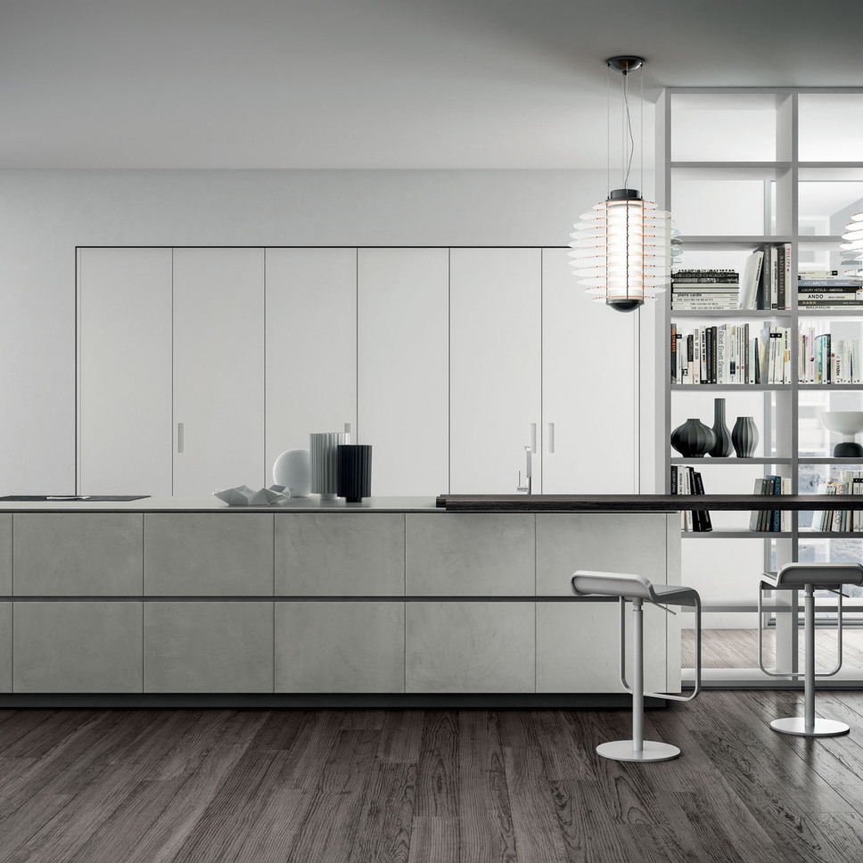 Современная кухня со встроенными шкафами, Киев 