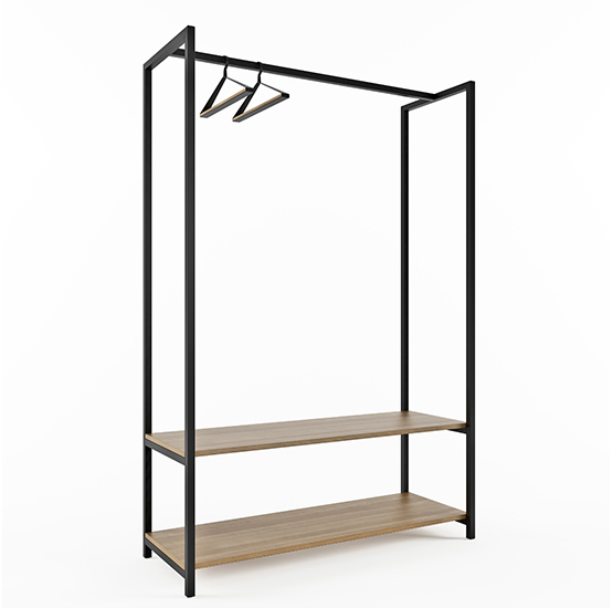 ВІШАЛКА ДЛЯ ОДЯГУ З ДВОМА ПОЛИЦЯМИ